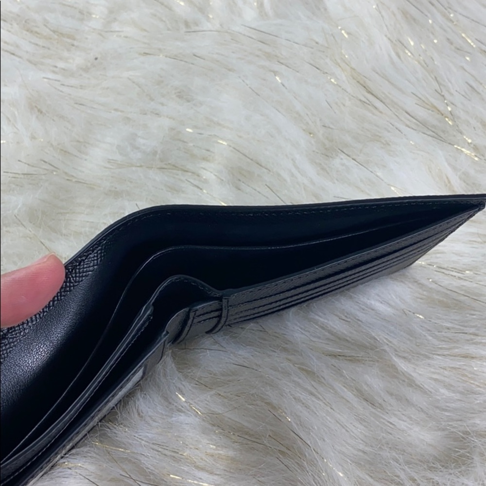 COACH COMPACT ID CROSSGRAIN LEATHER MEN’s WALLET - Picture 7 of 8